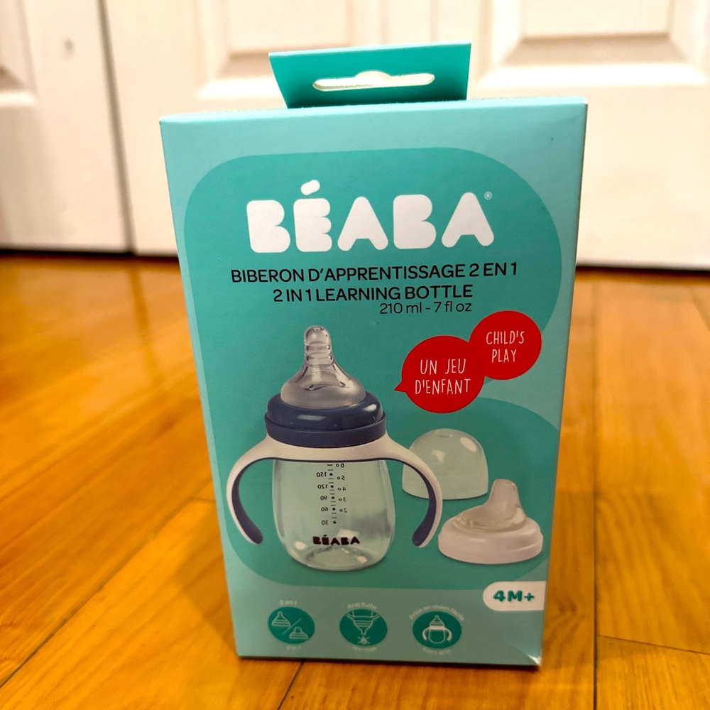 BEABA 2-in-1 Baby Bottle to Training Sippy Cup